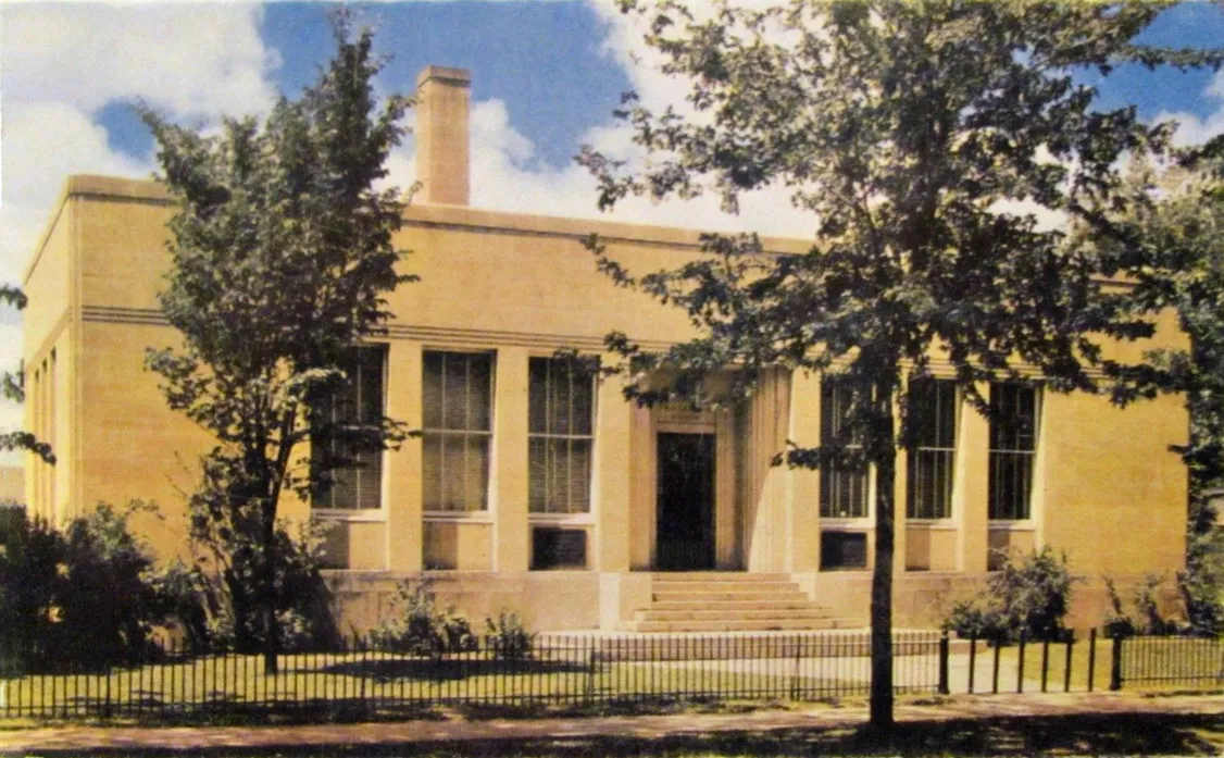 Vintage postcard of the AFU building