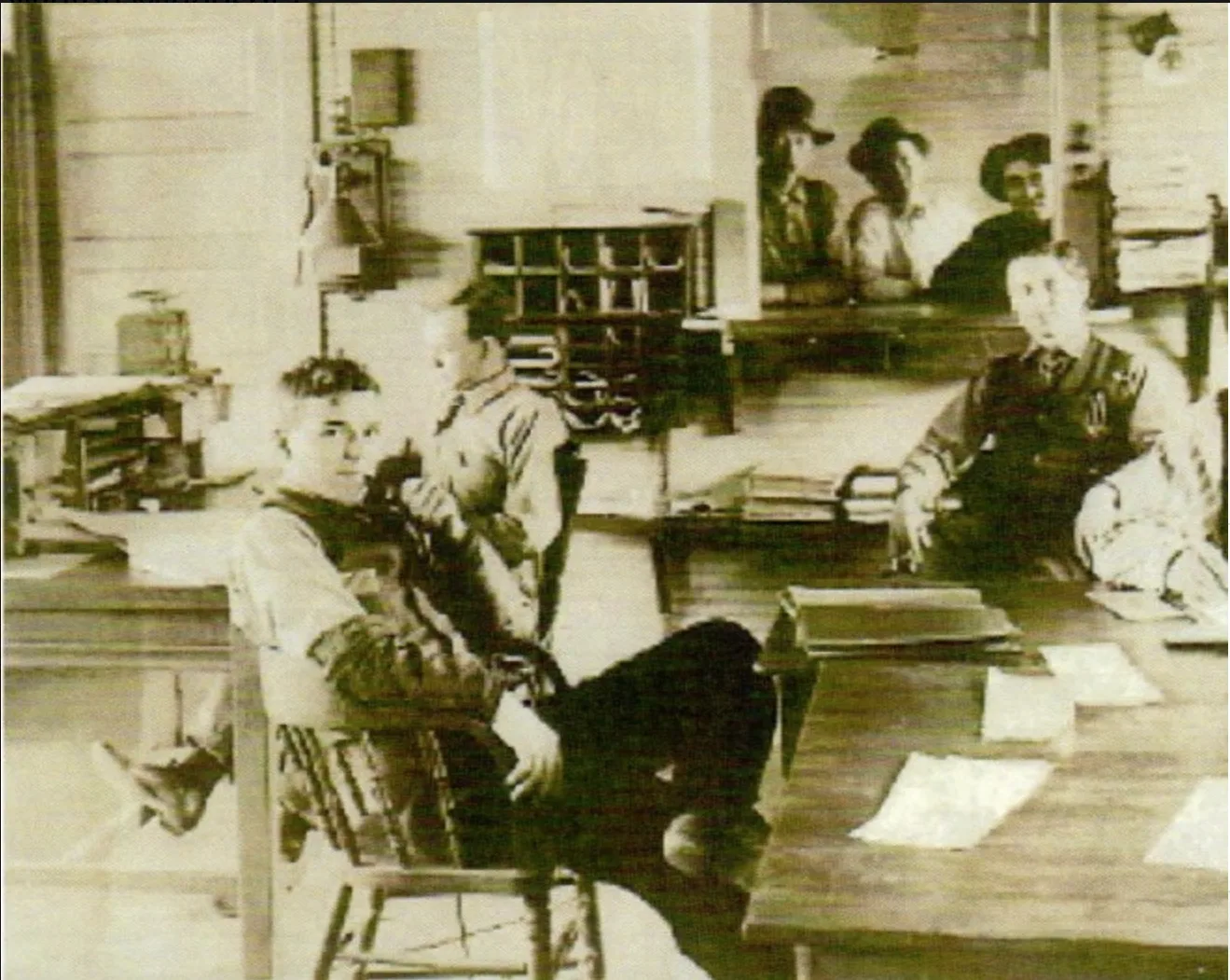 Depot staff at their desks