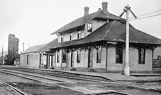 The depot in its clapboard years