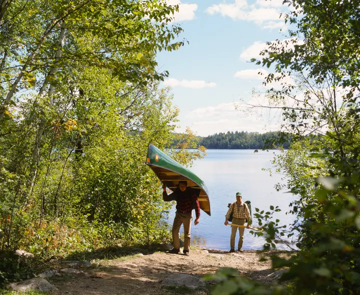 A canoe portage, Wilderness Outfitters