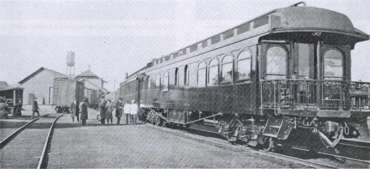 Train No. 2 at the Ely platform, 1909