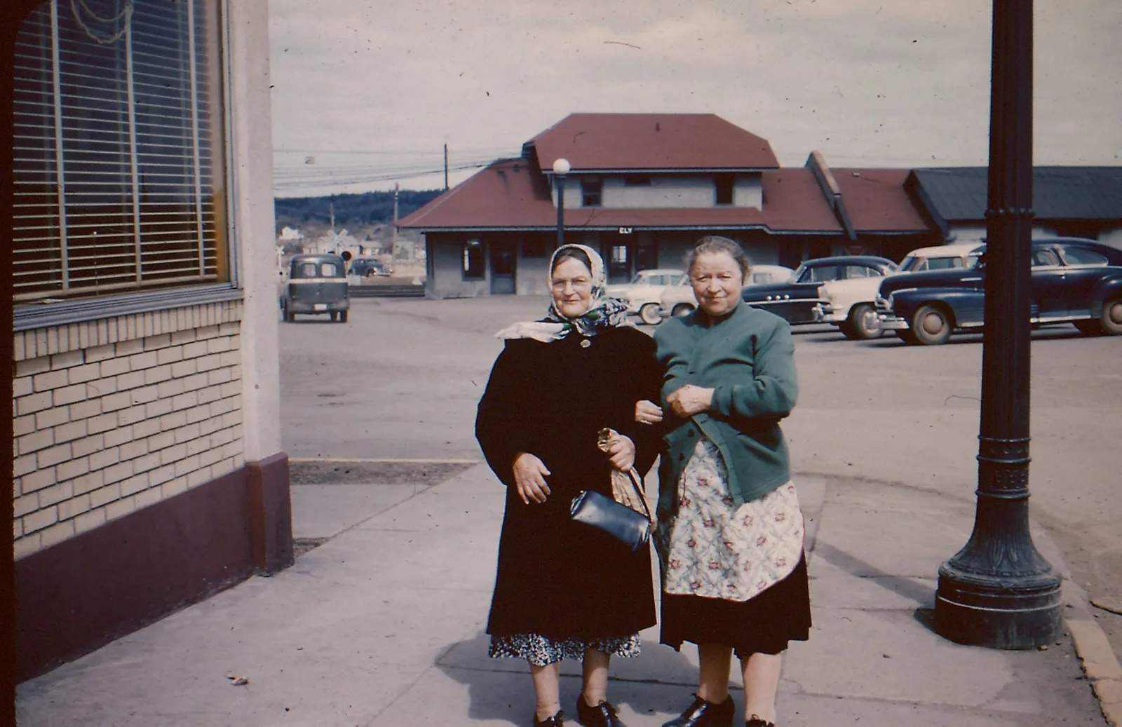 Visitors near the depot