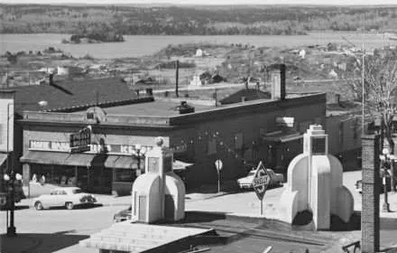 Mid-century view over downtown Ely