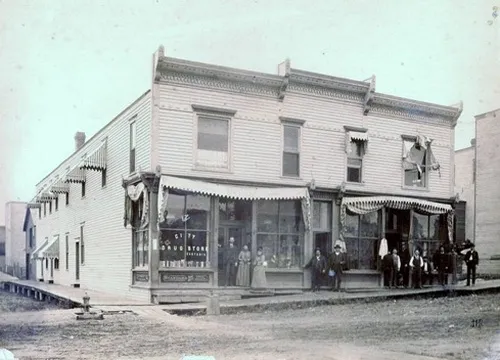 Staff outside the City Drug Store
