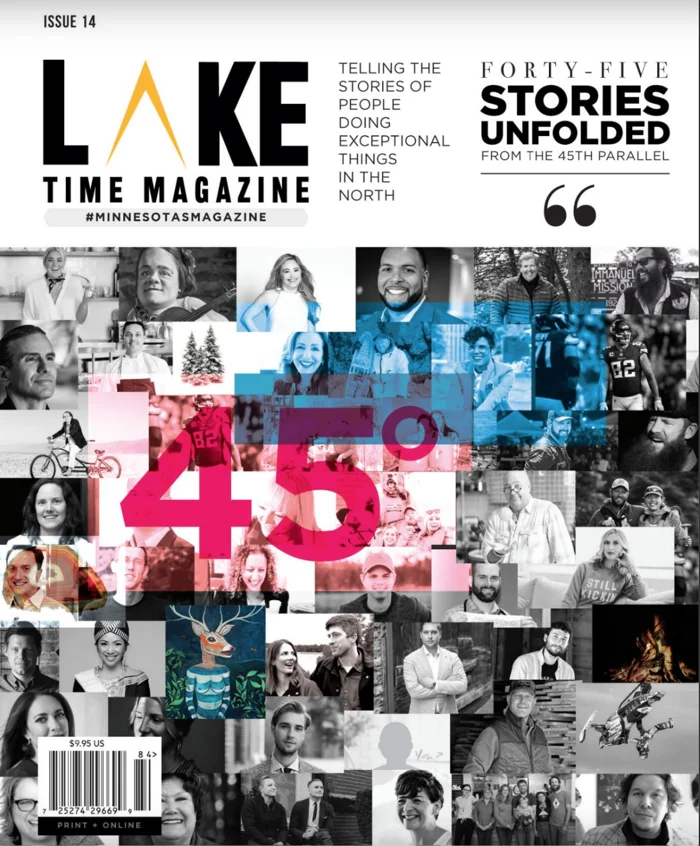 Lake Time Magazine cover: Forty-Five Stories Unfolded from the 45th Parallel