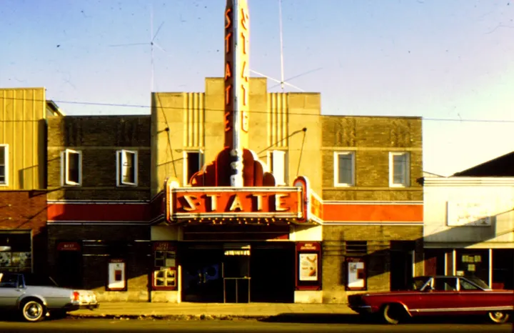 The neon sign and marquee in color